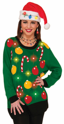 Light-Up Christmas Ornaments, Ugly Christmas Sweater